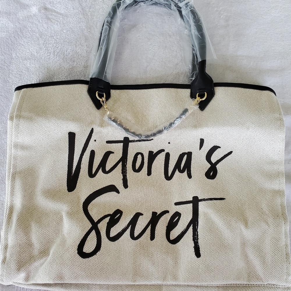 NWT Victoria's Secret Weekender Canvas Tote